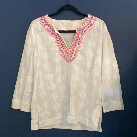 Small Lilly Pulitzer Embroidered Blouse - Picture 1 of 4
